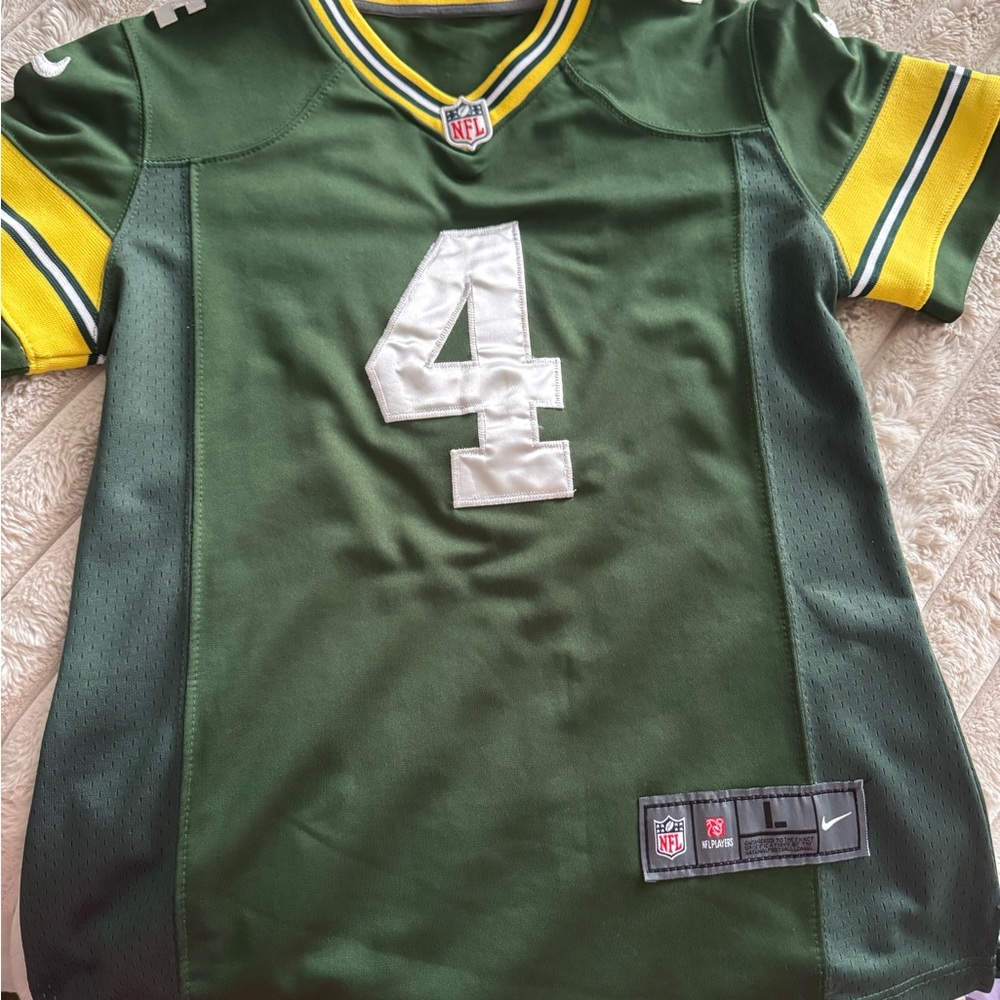 Green and Yellow Nike Football Jersey